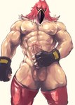 abs absurd_res animal_head animal_mask avian balls big_balls big_muscles big_pecs big_penis erection fatal_fury for_a_head genitals hi_res human humanoid humanoid_genitalia humanoid_penis kemononoko king_of_fighters male mammal mask mask_only masturbation muscular muscular_human muscular_male nipples nude pecs penis snk solo tizoc