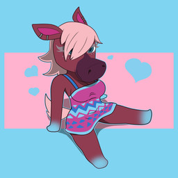 anthro breasts clothing collared_shirt dress_shirt female shirt solo topwear kamikiller animal_crossing nintendo reneigh_(animal_crossing) equid equine horse mammal 1:1 hi_res