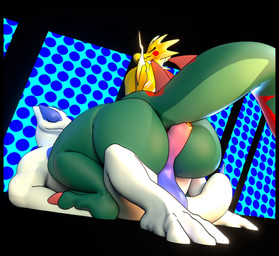anthro balls bedroom_eyes big_butt bodily_fluids butt duo eyes_closed foot_on_hand genitals green_body halftone_background hot_dogging huge_butt huge_thighs looking_pleasured male moving_background narrowed_eyes nude pattern_background presenting presenting_hindquarters rear_view restrained seductive sex shaking_butt simple_background smile solo tail thick_thighs white_body wide_hips yellow_body anaroth maru_chan237_(modeler) reptilligator_(modeler) nintendo pokemon dracozolt fossil_pokemon generation_2_pokemon generation_5_pokemon generation_6_pokemon generation_8_pokemon legendary_pokemon lugia pokemon_(species) prehistoric_species reptile scalie 3d_(artwork) animated digital_media_(artwork) halftone hi_res no_sound short_playtime video