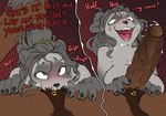 4_fingers ahegao anthro anthro_on_anthro anthro_penetrated anthro_penetrating anthro_penetrating_anthro areola balls_deep big_breasts big_penis black_areola black_nose black_pawpads bodily_fluids breasts brown_body brown_fur brown_penis challenge claws deep_throat dialogue digit_ring duo eye_roll fangs feet fellatio female female_penetrated finger_claws fingers first_person_view forgetting fucked_silly fur genitals grey_body grey_fur grey_hair hair heart_eyes heart_symbol holding_hair humanoid_genitalia humanoid_hands humanoid_penis infidelity jewelry looking_pleasured male male/female male_penetrating male_penetrating_female male_pov nude onomatopoeia open_mouth open_smile oral oral_penetration pawpads penetration penile penis penis_in_mouth pubes ring saliva saliva_on_penis sex smile sound_effects spread_legs spreading teeth text thick_penis toe_claws toes tongue touching_hair vein veiny_penis wedding_ring tohaakart blizzard_entertainment warcraft lao_ma_liang bear bovid bovine mammal pandaren tauren 2022 digital_media_(artwork) english_text hi_res