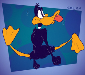 3_toes 4_fingers anthro arm_tuft athletic athletic_anthro athletic_male beak biped black_body black_eyes black_feathers bodily_fluids casual_nudity chest_tuft curvy_figure dotted_background feathers feet fingers head_tuft humanoid_hands lines_drawn male midair nude orange_beak orange_bill orange_legs pattern_background pecs plantigrade polka_dots pose saliva shoulder_tuft simple_background skinny slim small_waist soles solo spread_legs spread_toes spreading toes tongue tongue_out toony tuft veiny_feet wasp_waist white_sclera gavanzude looney_tunes warner_brothers daffy_duck anatid anseriform avian bird duck 2024 colored digital_drawing_(artwork) digital_media_(artwork) hi_res pinup signature