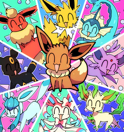 ^_^ ambiguous_gender black_body black_fur blue_body blue_fur blue_skin bow_tie brown_body brown_fur chest_tuft dipstick_tail evolutionary_family eyes_closed fin fur geometric_background group markings multicolored_tail open_mouth purple_body purple_fur quadruped simple_background sitting smile split_screen tail tail_markings tuft white_body white_fur yellow_body yellow_fur popemadara nintendo pokemon canid eevee eeveelution espeon flareon generation_1_pokemon generation_2_pokemon generation_4_pokemon generation_6_pokemon glaceon jolteon leafeon mammal pokemon_(species) sylveon umbreon vaporeon 2020 halftone