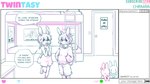 16:9 anthro aogami aria_(aogami) bed biped bottomwear braided_hair brother_(lore) brother_and_sister_(lore) bunk_bed chirmaya clothed clothing dialogue door duo english_text female furniture hair hi_res hoodie hymn_(aogami) lagomorph leporid male mammal open_mouth open_smile rabbit shorts sibling_(lore) sister_(lore) smile speech_bubble streaming tail text topwear twins_(lore) widescreen young young_anthro young_female young_male