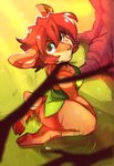 anthro butt female kneeling leaf_dress looking_at_viewer plant solo thick_thighs tree komoroshi_(artist) activision spyro_reignited_trilogy spyro_the_dragon elora deer faun_(spyro) mammal 2020 hi_res