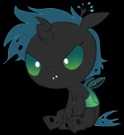 female feral green_eyes hair horn insect_wings simple_background solo transparent_background wings young young_feral elslowmo friendship_is_magic hasbro my_little_pony queen_chrysalis_(mlp) arthropod changeling alpha_channel low_res