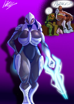 abstract_background armor big_breasts bowl breasts cleavage clothed clothing container crossgender curvy_figure dialogue duo energy_sword energy_weapon female grey_body grey_skin huge_breasts leotard male melee_weapon mjolnir_armor_system mtf_crossgender pozole_(food) red_eyes sharp_teeth sitting space_marine sword teeth text thick_thighs voluptuous voluptuous_female voluptuous_humanoid weapon wide_hipped_female wide_hipped_humanoid wide_hips yellow_sclera beltimerperbus halo_(series) microsoft xbox_game_studios master_chief thel_'vadam alien alien_humanoid human humanoid mammal sangheili 2025 absurd_res digital_drawing_(artwork) digital_media_(artwork) hi_res signature spanish_text