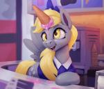 clothing cutie_mark dessert feathered_wings feathers female feral food ice_cream inside solo wings rodrigues404 friendship_is_magic hasbro my_little_pony mythology derpy_hooves_(mlp) equid equine mammal mythological_creature mythological_equine pegasus 2018