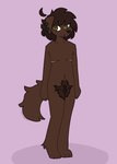 andromorph anthro big_pubes brown_body brown_fur brown_hair ear_piercing floppy_ears fur genitals hair intersex mastectomy_scar piercing pubes pussy scar solo standing tail ashblondekittyy rex_(ashblondekittyy) canid canine canis domestic_dog mammal hi_res trans_(lore) trans_man_(lore)