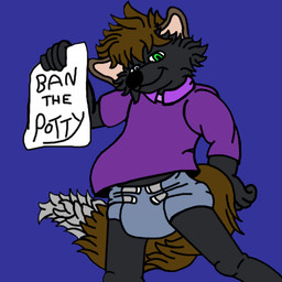 anthro clean_diaper clothed clothing diaper fur hair holding_object holding_paper looking_at_viewer male paper simple_background smile solo tail text wearing_diaper orii sev canid canine fox mammal 1:1 digital_media_(artwork) english_text