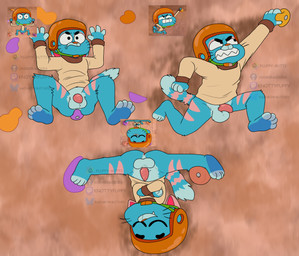 animal_genitalia animal_penis anthro armor balls big_balls bottomless bottomless_anthro bottomless_male clenched_teeth clenching clothed clothed_anthro clothed_male clothing flaccid genitals headgear helmet lagomorph_penis male male_anthro penis presenting public public_nudity screenshot_redraw small_penis solo teeth young young_anthro young_male chimeracocks cartoon_network the_amazing_world_of_gumball gumball_watterson domestic_cat felid feline felis hybrid lagomorph leporid mammal rabbit 2025 absurd_res digital_media_(artwork) hi_res