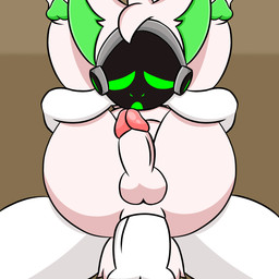 anal anal_penetration anthro balls duo erection fur genitals hair machine male male/male male_penetrated male_penetrating male_penetrating_male nude open_mouth overweight overweight_anthro overweight_male penetration penis protogen_visor screen screen_face sex simple_background thick_thighs lyncario tunrix_(lyncario) protogen 1:1 digital_media_(artwork) hi_res