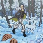 2019 alolan_form alolan_ninetales bent_arm bent_leg biped bramblefix canid canine clothed clothing collaboration conditional_dnp detailed_background duo_focus female feral forest fully_clothed generation_2_pokemon generation_7_pokemon group hand_in_pocket head_turned human legless light_snow mammal nakoo nature nintendo outside plant pockets pokeball pokemon pokemon_(species) pokemon_trainer quadruped regional_form_(pokemon) snow snowing standard_pokeball straight_legs swinub tree walking