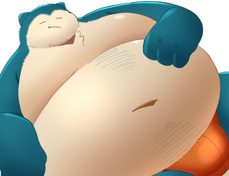 anthro belly big_belly blue_body clothing cute_fangs eyes_closed fangs kemono male moobs overweight overweight_male simple_background solo teeth underwear white_background trail_arnak nintendo pokemon generation_1_pokemon pokemon_(species) snorlax 2026 hi_res
