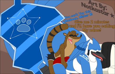 anthro briefs butt clothing dry_humping duo eyes_closed grinding hot_dogging humping male male/male sex text tongue tongue_out underwear underwear_sex wrestling conditional_dnp notkastar cartoon_network regular_show mordecai_(regular_show) rigby_(regular_show) avian bird blue_jay corvid jay_(bird) mammal new_world_jay oscine passerine procyonid raccoon animated censored english_text high_framerate