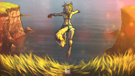 ambiguous_gender anthro bikini bikini_only biped butt cliff clothing female fluffy fluffy_tail fur grass grey_body grey_fur grey_hair group hair jumping jumpsuit markings outside pawpads paws plant rear_view sea slim solo_focus spots spotted_body spotted_fur spread_arms sunset swimming swimwear tail teal_bikini teal_clothing teal_swimwear two-piece_swimsuit water oini felid mammal pantherine snow_leopard 16:9 2023 digital_media_(artwork) hi_res signature widescreen