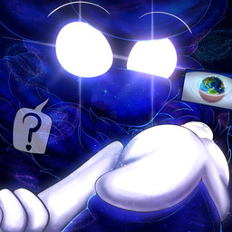 anthro blue_body blue_fur bodily_fluids cosmic_fur earth eyebrows fingers fur genital_fluids genitals glans macro macro_anthro macro_male male neck_tuft penis planet planet_dwarfing precum solo terra_macro tuft white_glans nightlyflare quasar_(nightlyflare) canid canine fox mammal 1:1 2025 hi_res
