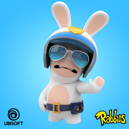 anthro belt belt_buckle blue_background blue_belt buckle buckteeth clothed clothed_anthro clothed_male clothing eyewear featureless_crotch fur grey_eyewear grey_sunglasses hand_pawpads light logo long_ears looking_at_viewer male male_anthro mitten_hands multicolored_body noseless open_mouth pantsless_anthro pantsless_male pawpads police police_officer shirtless_anthro shirtless_male short_legs simple_background solo standing straight_arm sunglasses tan_inner_ear tan_pawpads teeth title two_tone_body utility_belt white_body white_fur white_helmet jean-baptiste_raimbault raving_rabbids rayman_(series) ubisoft lagomorph mammal rabbid 1:1 2021 3d_(artwork) absurd_res adobe_photoshop_(artwork) autodesk_maya_(artwork) colored digital_media_(artwork) english_description hi_res lighting official_art shaded