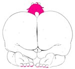 anthro big_butt bodily_fluids butt colored_nails feet female fur genitals hair huge_butt humanoid_feet nails overweight overweight_female pink_hair pink_nails plantigrade pussy simple_background small_tail solo sweat tail white_background white_body white_fur snackdumpster twistcmyk noelle_(twistcmyk) bear mammal polar_bear ursine hi_res