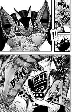 3_heads ambiguous_gender anthro bikini bikini_top bite blood bodily_fluids breasts cleavage clothed clothing collar evolved_raptora fancomic female fight group helpless horn imminent_death long_ears mad_underdog_cerberus monster_girl_(genre) mouthguard multi_head scared shoulder_bite swimwear trio two-piece_swimsuit underdog_men saizuart european_mythology greek_mythology mythology one-punch_man one_(manga) raptora animal_humanoid canid canid_demon canine canis cerberus demon dobermann domestic_dog hellhound humanoid lizard_humanoid mammal monster mythological_canine mythological_creature pinscher reptile reptile_humanoid robot_anthro scalie scalie_humanoid comic hi_res