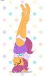 anthro bottomwear bow_panties bow_underwear clothing female fur hair handstand navel orange_body orange_fur panties pattern_bottomwear pattern_clothing pattern_panties pattern_underwear pink_clothing pink_panties pink_underwear plantigrade purple_bottomwear purple_clothing purple_hair purple_shirt purple_skirt purple_topwear shirt skirt skirt_flip solo star_panties star_pattern topwear underwear upside_down wings young young_anthro tolpain friendship_is_magic hasbro my_little_pony mythology scootaloo_(mlp) equid equine horse mammal mythological_creature mythological_equine pegasus pony absurd_res hi_res