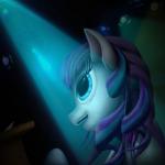 blue_eyes eyelashes female feral fur hair hooves light open_mouth purple_hair smile solo teeth white_body white_fur konsumo friendship_is_magic hasbro my_little_pony coloratura_(mlp) equid equine horse mammal pony 1:1 hi_res