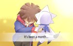 anthro brown_hair claws clothing duo hair hoodie humor kerchief male parody text topwear white_body spritezstar bandai_namco digimon digimon_ghost_game hiro_amanokawa digimon_(species) gammamon human mammal absurd_res english_text hi_res