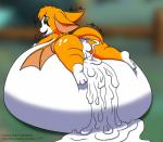 anal anthro anus belly big_belly bodily_fluids butt cum cum_ballooning cum_in_ass cum_inflation cum_inside cum_on_anus excessive_cum excessive_genital_fluids female fur genital_fluids huge_belly hyper hyper_belly immobile inflation lying_on_self membrane_(anatomy) membranous_wings open_mouth orange_body orange_fur resting_on_belly solo tongue tongue_out wings ratchetsly skullman777 dust:_an_elysian_tail fidget_(elysian_tail) bat mammal nimbat absurd_res hi_res