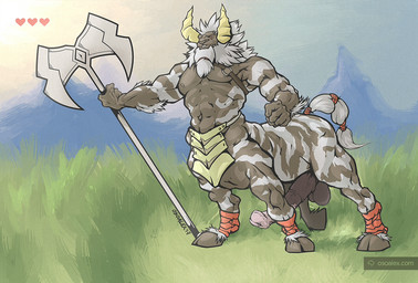 animal_genitalia animal_penis anus balls beard big_muscles big_penis butt equine_genitalia equine_penis erection facial_hair fingers gameplay_mechanics genitals gui health_bar hooves horn leather male muscular muscular_male muscular_taur nipples nude pecs penis quadruped smile solo straps tail tuft osoalex breath_of_the_wild nintendo the_legend_of_zelda equid equid_taur equine equine_taur felid felid_taur feline feline_taur lynel mammal mammal_taur taur digital_media_(artwork)