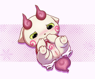 anthro anus blush bodily_fluids butt clitoris disembodied_hand duo embarrassed female genital_fluids genitals gradient_background halftone_background legs_up lying pattern_background pink_background simple_background solo_focus spread_anus spread_butt spreading vaginal_fluids vulva young young_anthro lkiws asian_mythology east_asian_mythology japanese_mythology level-5 mythology yo-kai_watch komami canid canine canis domestic_dog foo_dog komainu mammal yokai digital_media_(artwork) full-length_portrait halftone hi_res pink_theme portrait