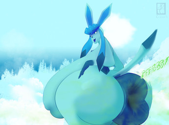 after_vore anthro anus balls belly big_anus big_balls big_belly big_butt butt butt_jiggle fart fart_cloud femboy femboy_pred genitals huge_anus huge_butt hyper hyper_anus hyper_butt jiggling male post_vore_weight_gain puffy_anus snow solo vore weight_gain wide_hips celexxis_(artist) nintendo pokemon eeveelution generation_4_pokemon glaceon pokemon_(species) hi_res