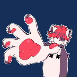 alternative_fashion anthro chibi collar hair male pawpads paws punk reaching reaching_towards_viewer red_hair red_pawpads simple_background simple_eyes solo studded_collar studs white_background conditional_dnp punkypanda rysoka bear giant_panda mammal 1:1 alpha_channel reaction_image