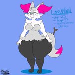 anthro barefoot blue_eyes breasts chest_tuft dipstick_tail eyewear feet female glasses huge_thighs inner_ear_fluff markings multicolored_body nude smile solo tail tail_markings thick_thighs tuft two_tone_body wide_hips thixxen nintendo pokemon lana_wixell braixen generation_6_pokemon pokemon_(species) 1:1 hi_res