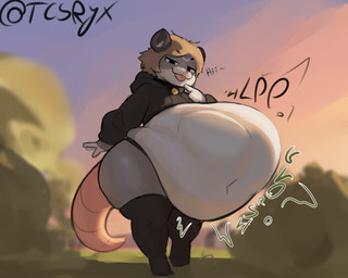 ambiguous_gender ambiguous_pred anthro anthro_pred bedroom_eyes belly belly_overhang bent_arm big_belly black_clothing black_eyebrows black_hoodie black_legwear black_stockings black_text black_thigh_highs black_topwear blep bloated blonde_hair blurred_background calling_for_help closed_smile clothed clothed_ambiguous clothed_anthro clothing countershade_fur countershade_hands countershade_torso countershading drawstring drawstring_hoodie drawstring_topwear evening eyebrow_through_hair eyebrows facial_markings fingers front_view fully_inside fur glistening glistening_belly glistening_body glistening_fur glistening_legs glistening_thighs gloves_(marking) grass green_text greeting_viewer grey_body grey_fur grey_legs hair half-closed_eyes head_markings hood_down hoodie huge_belly huge_hips huge_thighs legwear light long_sleeves looking_at_viewer looking_down looking_down_at_viewer low-angle_view markings mask_(marking) monotone_belly monotone_clothing monotone_hair monotone_hoodie monotone_legwear monotone_stockings monotone_thigh_highs monotone_topwear motion_lines mouth_closed muffled multicolored_body multicolored_fur narrowed_eyes navel onomatopoeia outside pink_tail plant pose rat_tail rumbling_stomach same_size_vore seductive short_hair shrub skimpy skimpy_bottomwear sky slorsh sloshing_belly smile smiling_at_viewer smirk smirking_at_viewer soft_vore solo sound_effects stockings straight_arm sunset tail tapering_tail text thick_tail thick_thighs thigh_highs tight_thigh_highs tongue tongue_out topwear translucent translucent_hair twitter_handle two_tone_body two_tone_fur unseen_prey unwilling_prey vore vowelless vowelless_vocalization white_belly white_body white_countershading white_fur white_hands white_text_outline wide_hips tcsrjx serven_(character) american_opossum mammal marsupial virginia_opossum 2025 5:4 character_request digital_media_(artwork) digital_painting_(artwork) english_description english_text full-length_portrait hi_res lighting painting_(artwork) portrait shaded signature soft_shading male_(lore)