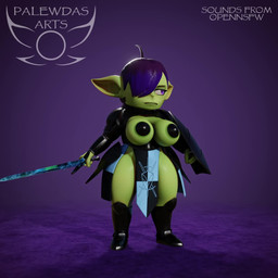 4_fingers areola armor belly bevor big_breasts big_butt big_ears biped boots breasts butt chainmail clothed clothing exposed_breasts fantasy female female_humanoid fingers footwear green_areola green_body green_nipples hair holding_object holding_weapon knight logo melee_weapon nipple_covers nipples purple_eyes purple_hair shield shoes shortstack slightly_chubby solo sword text thick_thighs tools unconvincing_armor wardrobe_malfunction warrior weapon palewdas_arts palewdasarts_(modeler) enna_(palewdasarts) goblin humanoid 1:1 3d_(artwork) 3d_animation animated artist_logo character_name digital_media_(artwork) hi_res shaded short_playtime soft_shading sound webm