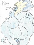 anthro balls big_balls big_butt blush blush_lines bodily_fluids butt cum ejaculation femboy genital_fluids genitals huge_balls hyper hyper_balls hyper_genitalia idiothead123 looking_back male penis shaking_butt solo thick_thighs wide_hips chasey_ultra_beast_goodra curiousgarchomp wolfespada nintendo pokemon aurorus fossil_pokemon generation_6_pokemon pokemon_(species) hi_res