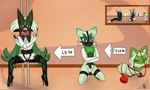 anthro ball_gag bdsm bondage bound female female/female gag group latex restraints straitjacket trio riverswitch92 nintendo pokemon domestic_cat felid feline felis floragato generation_9_pokemon humanoid mammal meowscarada pokemon_(species) sprigatito 5:3 hi_res