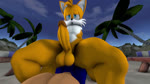 anal anal_penetration anthro anus athletic athletic_male balls beach big_penis blue_eyes butt chest_tuft cowgirl_position duo femboy from_front_position genitals hyper looking_pleasured male male/male on_bottom on_top outside palm_tree pecs penetration penile penile_penetration penis plant sex thick_thighs tree tuft ironhawk sega sonic_the_hedgehog_(series) miles_prower sonic_the_hedgehog canid canine eulipotyphlan fox hedgehog mammal 16:9 3d_(artwork) 3d_animation animated digital_media_(artwork) no_sound webm widescreen