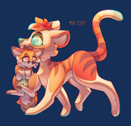 age_difference ambiguous_feral ambiguous_gender bite brown_nose brown_pawpads carrying_another clothed clothing diaper digitigrade duo eyelashes feral fur green_eyes green_nose head_tuft mouth_hold orange_body orange_fur pawpads paws raised_tail red_eyes scruff_bite scruffed scruffing simple_background snout tail tan_body tan_fur transparent_background tuft walking wearing_diaper yellow_sclera young young_ambiguous young_feral mintychipart canid canine domestic_cat felid feline felis fox mammal red_fox true_fox 2025 alpha_channel digital_drawing_(artwork) digital_media_(artwork) hi_res krita_(artwork) shaded