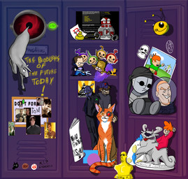 anniversary antlers award black_eyes blue_body church eyewear fur glasses grey_body grey_skin horn keychain locker machine male mascot photo pink_body plushie sculpture statue trophy turd_of_the_week white_body white_fur yellow_body shangxian alien_hominid b_(newgrounds) calumn_&_castello cat_dynamics charlie_the_unicorn_(series) circle_n'_square club_a_seal kitty_krew madness_combat mindchamber_(series) mythology new_ground_(fanzine) newgrounds pico_(series) tankmen telebubby_fun_land teletubbies the_behemoth_(company) behemoth_chicken calumn_(calumn_&_castello) castello_(calumn_&_castello) charlie_the_unicorn dan_paladin_(character) dipshit_(telebubby_fun_land) joey_(circle_n'_square) johnny_utah lah-lah_(telebubby_fun_land) mindchamber_(character) p-bot patrick_(circle_n'_square) pico_(newgrounds) pojo_(telebubby_fun_land) psychogoldfish_(character) sanford_(madness_combat) sherbert_the_cat_(newgrounds) stinky_winky_(telebubby_fun_land) tom_fulp wade_fulp avian bird chicken domestic_cat equid equine felid feline felis galliform human mammal mythological_creature mythological_equine phasianid robot teletubby unicorn