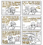 aaaaaaaaaaa anthro beanie blush clothed clothing drawing_tablet duo electronics game_console hat headgear headwear male open_mouth simple_background sitting sneeze text mrming lazy_device_(mrming) domestic_cat felid feline felis mammal unknown_species absurd_res comic hi_res portuguese_text translated