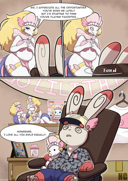 anthro balls clothed clothing dialogue female genitals gynomorph humor intersex male male/female penis plushie slightly_chubby text skylosminkan nintendo pokemon generation_3_pokemon generation_7_pokemon pokemon_(species) primarina shiny_pokemon spinda comic english_text hi_res