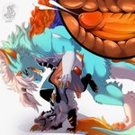 4_horns ahegao anal anal_penetration animal_genitalia anthro anthro_on_anthro blue_body blue_wings bodily_fluids butt claws cum cum_inside digitigrade digitigrade_heels digitigrade_paws doggystyle duo ejaculation fluffy from_behind_position from_the_back fucked_silly fur genital_fluids genitals grey_body horn knot knotted_penis looking_pleasured lustful_gaze male male/male multi_horn muscular open_mouth orange_body orange_tongue orange_wings paws penetration penile_spines penis ridged_penis sex sheath spread_legs spreading standing standing_doggystyle standing_sex tail tongue tongue_out white_body wings omez european_mythology mythology dragon furred_dragon furred_scalie mythological_creature mythological_scalie scalie western_dragon 1:1 hi_res