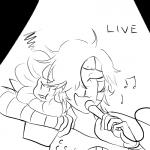angry buckteeth duo eyes_closed flower freckles hair hair_over_eye hug machine male not_furry one_eye_obstructed plant singing teeth haaru undertale undertale_(series) flowey_the_flower mettaton android elemental_creature flora_fauna robot 1:1 black_and_white monochrome