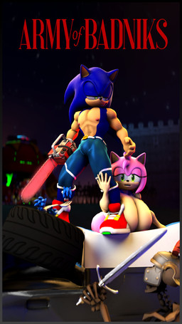 anthro big_breasts big_butt bone breasts butt chainsaw chainsaw_arm clothing duo female huge_breasts looking_at_viewer male melee_weapon muscular muscular_male panties power_tool shirtless_male skeleton smug_grin sword thick_thighs tools toy underwear weapon rocketspuff kabalmystic_(modeler) army_of_darkness sega sonic_the_hedgehog_(series) amy_rose sonic_the_hedgehog eulipotyphlan hedgehog mammal 3d_(artwork) 4k 9:16 absurd_res digital_media_(artwork) hi_res