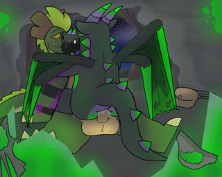anthro cave claws corruption cowgirl_position duo emerald_(gem) from_front_position gem male male/male night on_bottom on_top sex tail outbackdile mythology crocodile crocodilian dragon mythological_creature mythological_scalie reptile scalie 5:4 absurd_res hi_res