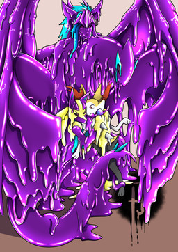 4_arms 4_eyes 4_wings 5_tails assimilation cybernetics female goo_drip goo_transformation goopy gynomorph gynomorph/female intersex intersex/female machine melting multi_arm multi_eye multi_limb multi_tail multi_wing permanent permanent_transformation purple_body slime tail transformation wings jasoned95 mythology nintendo pokemon queen_vinyl_da.i'gyu-kazotetsu braixen cyborg dragon generation_2_pokemon generation_4_pokemon generation_6_pokemon goo_creature goo_dragon gooborg legendary_pokemon lucario lugia mythological_creature mythological_scalie pokemon_(species) scalie absurd_res hi_res