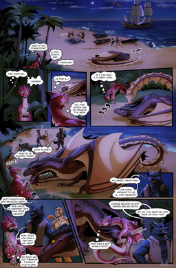 angry animal_genitalia beach black_body boat clothing dialogue genital_slit genitals group growling horn male membrane_(anatomy) membranous_wings moon night pirate red_body red_eyes scales scared sea seven_frame_image ship shirt sleeping sound_effects speech_bubble standing text thought_bubble topwear vehicle ventral_scales vowelless vowelless_sound_effect water watercraft wings yellow_eyes zzz molnyshko mythology zimt_(leafstone) aquatic_dragon canid canine canis domestic_cat dragon felid feline felis jaguar mammal marine mythological_creature mythological_scalie pantherine scalie wolf comic english_text hi_res