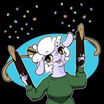 anthro confetti crossbow female happy ranged_weapon solo weapon eeekay elspeth_fauwin bovid caprine mammal sheep bolt_(disambiguation) 1:1 alpha_channel