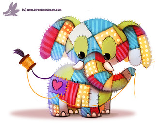 ambiguous_gender black_eyes feral heart_symbol humor patch_(fabric) pun simple_background solo spool text thread tusks visual_pun white_background piper_thibodeau elephant elephantid mammal proboscidean digital_media_(artwork) digital_painting_(artwork) painting_(artwork) url