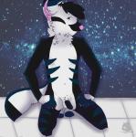 animal_genitalia anthro balls biped entice genitals kneeling looking_at_viewer male nude penis pose sheath solo ashypaws_(artist) rcfox canid canine fox mammal